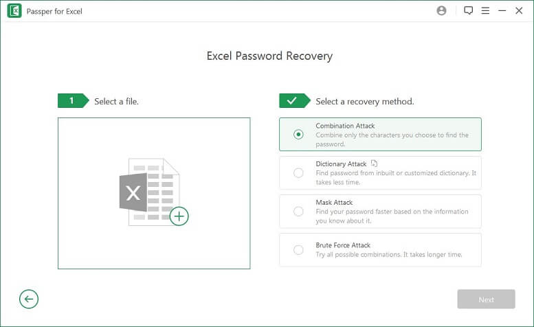 Passper for Excel - Khôi phục mật khẩu mở Excel